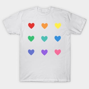 Mini Rainbow Hearts Sticker Pack T-Shirt